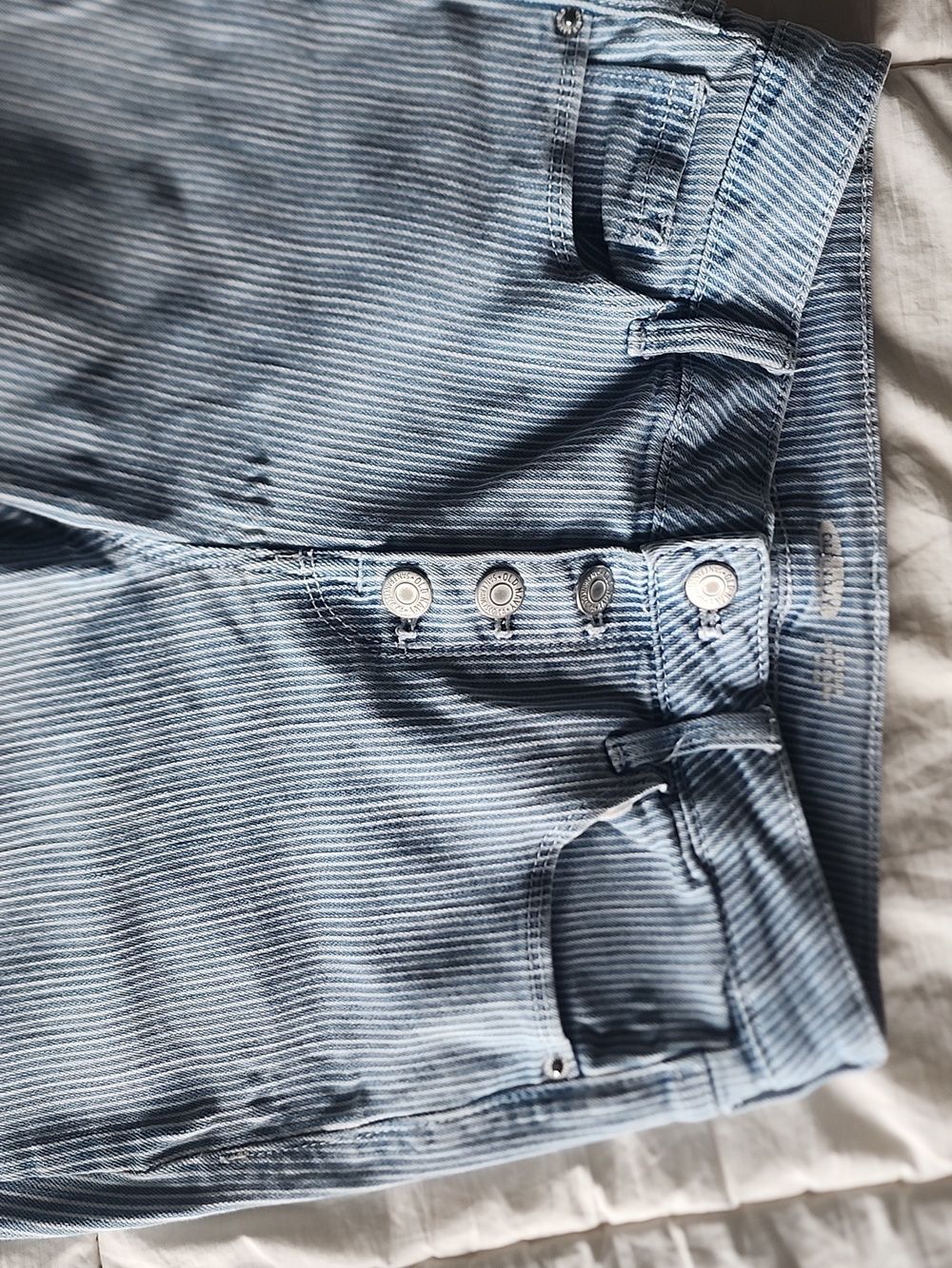 Light Blue Ribbed Skinny Pants - Picture 2 of 6